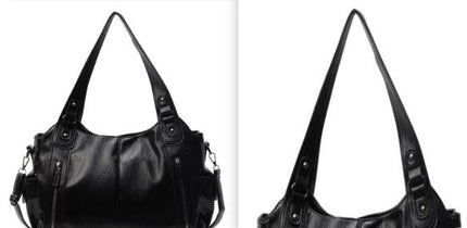Retro European Style PU Handbag For Daily Use In Black Or Brown