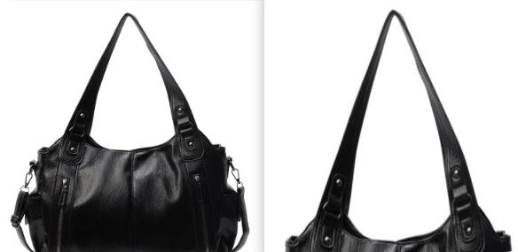 Retro European Style PU Handbag For Daily Use In Black Or Brown