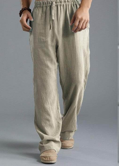 Men's Lightweight Linen Relaxed Fit Athletic Pants