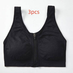 High-Performance Front Zipper Sports Bra with Beauty Back Design