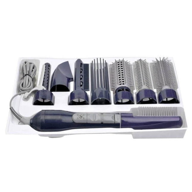 8-In-1 Professional Hair Dryer And Curling Set For Travel — compact travel styling kit with interchangeable brush and dryer attachments