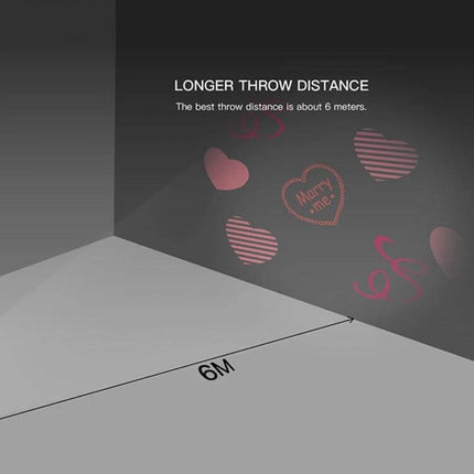8 Pattern Outdoor Lawn Lamp for Gentle Garden Ambiance projecting heart and 'Marry me' patterns up to 6m throw distance for garden and patio