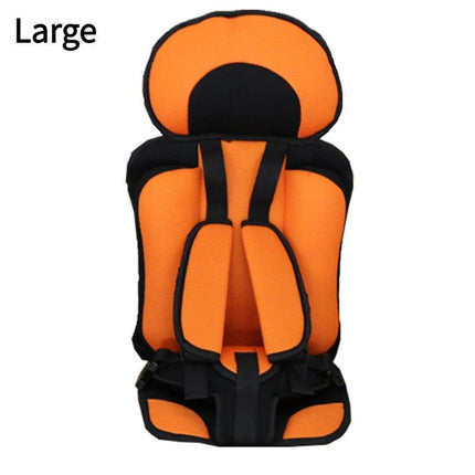 Portable Infant Safety Seat for Babies and Toddlers in Cars - orange detachable seat back for 9 months to 6 years, compact car travel booster