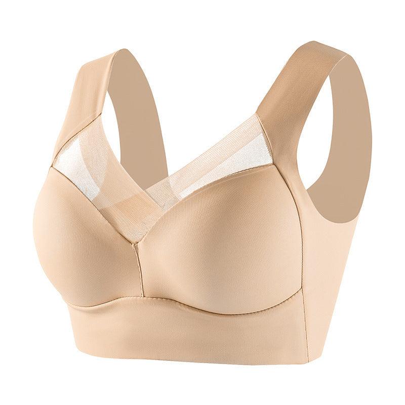 Elegant Plus Size Wireless Bra with Adjustable Thin Push-up Seamless Design and Beautiful Back