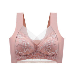 Seamless Ice Silk Lace Bra with Beautiful Back Design for Enhanced Comfort