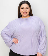 Basic Bae Full Size Ribbed Round Neck Long Sleeve T-Shirt