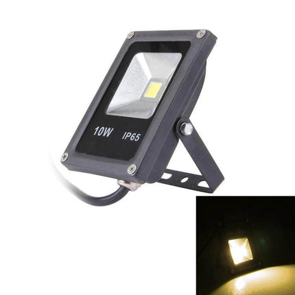900LM LED Lamp 10W AC 85 to 265V White for Home and Office - black 10W IP65 floodlight fixture showing front LED and bracket, indoor/outdoor use