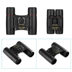 Compact 30x60 Zoom Binoculars for Travel and Outdoor Activities - Lightweight Folding Telescope for Bird Watching, Concerts, and More