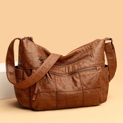 Womens Soft PU Shoulder Crossbody Bag For Everyday Use