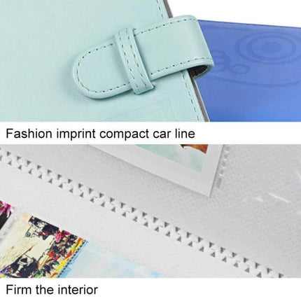 96 Photo PU Leather Album For Polaroid 3 Inch Prints - mint PU cover with snap closure and PVC paged interior holding 3-inch Polaroids