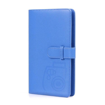 96 Photo PU Leather Album For Polaroid 3 Inch Prints - blue PU leather photo album with snap closure for 3-inch Polaroid prints