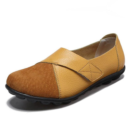 Nurse Suede Work Shoes With Low 2cm Heel And Leather Insole