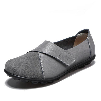 Nurse Suede Work Shoes With Low 2cm Heel And Leather Insole