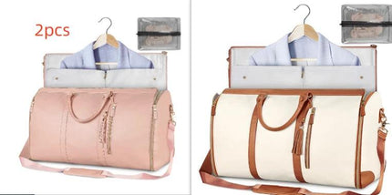 Large Foldable Travel Duffle Bag Waterproof Pink Tote