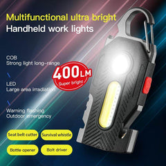 Versatile Keychain Emergency Light with High Brightness COB LED - Ideal for Camping and Maintenance