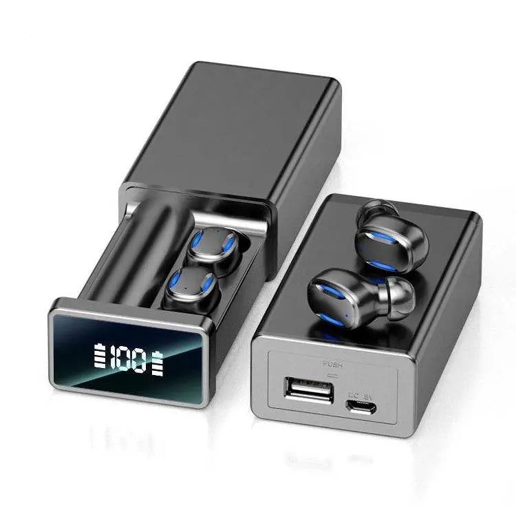 A22 English Version Pull-out Digital Display Bluetooth Earphone