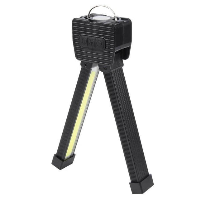 A55 LED Folding Work Light for Home and Workshop Use - compact foldable tripod with COB and XPE LEDs, adjustable brightness for bench and car tasks