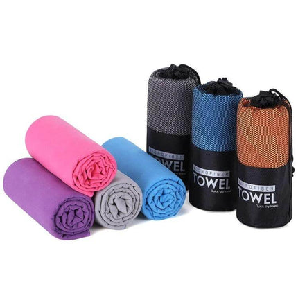 Absorbent Quick Dry Microfiber Sports Towel 40x80cm rolled colorful towels with carry pouch for running gym travel