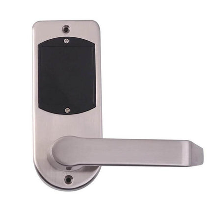 Zinc Alloy Electronic Door Lock with Touch Screen Access - brushed zinc alloy lever with capacitive touch panel and proximity card reader for home or office security
