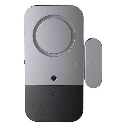 Magnetic Door and Window Security Alarm for Home Protection - compact silver magnetic sensor alarm for doors and windows
