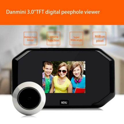 Danmini Door Peephole Viewer for Easy Home Security 3.0-inch HD screen digital peephole viewer showing clear visitor image