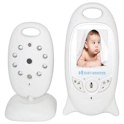 Portable Baby Monitor with Night Vision for Everyday Parenting Needs white portable unit with 2.0-inch color LCD showing baby and night-vision camera