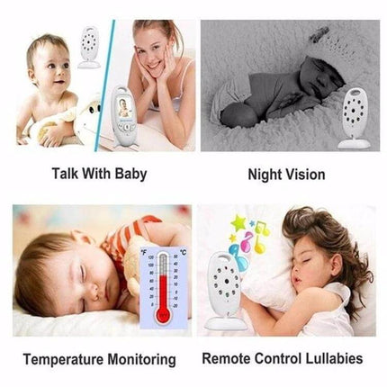 Portable Baby Monitor with Night Vision for Everyday Parenting Needs - compact 2.0-inch LCD, night vision, temperature monitoring, talk and lullabies