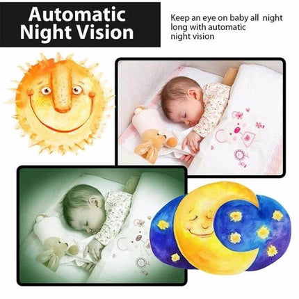 Portable Baby Monitor with Night Vision for Everyday Parenting Needs - compact 2.0-inch LCD showing sleeping baby, temperature monitor and lullabies