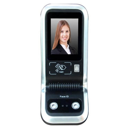 Realand Touch Screen Time Attendance Machine with Face Recognition showing device front with 2.8-inch TFT color touch screen and face scan