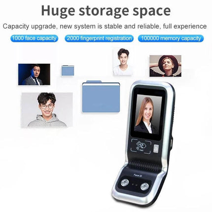Realand Touch Screen Time Attendance Machine with Face Recognition showing device, 2.8-inch TFT display and huge storage capacity