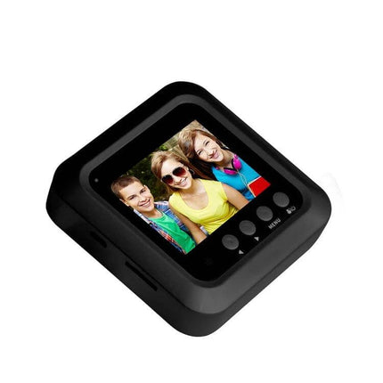 W5 Digital Peephole Doorbell Camera for Home Visitor Viewing indoor screen showing visitor photo and control buttons