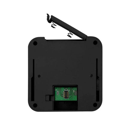 W5 Digital Peephole Doorbell Camera for Home Visitor Viewing indoor unit back panel with open battery compartment and circuit board