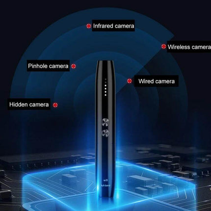 Compact Handheld Detector for Hidden Cameras and Signals portable scanner detecting hidden, pinhole, infrared, wired and wireless cameras in hotels, offices, homes