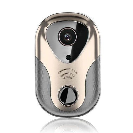 163Eye Smart WiFi Video Doorbell for Home Monitoring with Night Vision front-view showing camera lens, doorbell button and WiFi signal icon