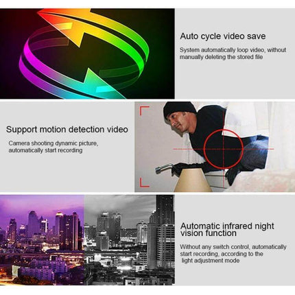 163Eye Smart WiFi Video Doorbell for Home Monitoring with Night Vision showing motion detection, night vision and auto cycle video features