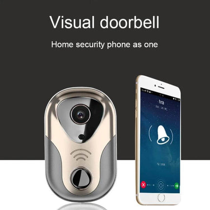 163Eye Smart WiFi Video Doorbell for Home Monitoring with Night Vision showing doorbell and mobile app