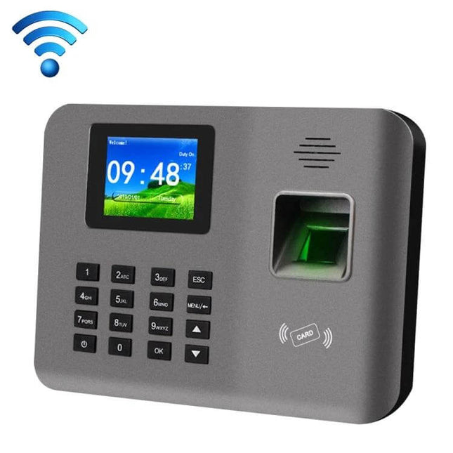 Realand Fingerprint Attendance System with Wireless Connectivity wall-mounted biometric time clock with 2.4-inch color LCD and keypad