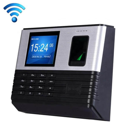 Realand AL355 Fingerprint Attendance System with WiFi Connectivity biometric terminal showing screen, keypad and fingerprint scanner