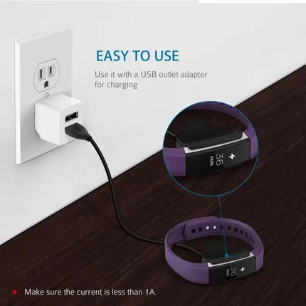 Fitbit Alta USB Charging Clip Cable With Reset Button 30cm