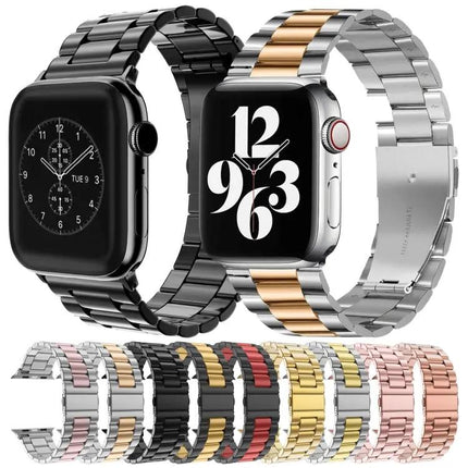 Stainless Steel Fold Buckle Watch Band Apple Watch 38-42mm