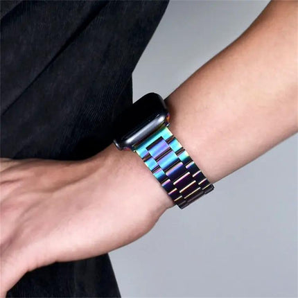 Stainless Steel Fold Buckle Watch Band Apple Watch 38-42mm
