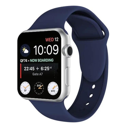 Silicone Double Rivet Band For Apple Watch 42mm 21mm