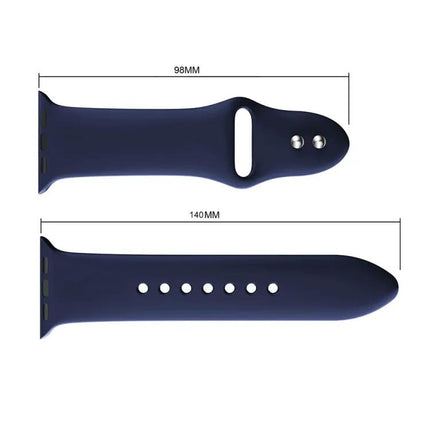 Silicone Double Rivet Band For Apple Watch 42mm 21mm