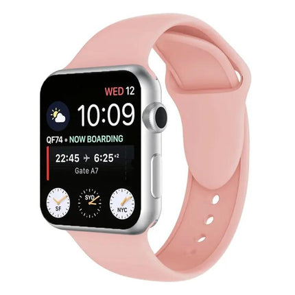 Silicone Double Rivet Band For Apple Watch 42mm 21mm