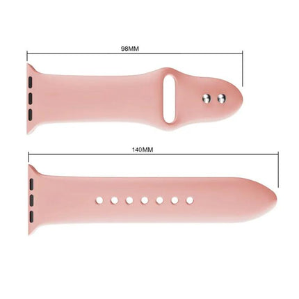 Silicone Double Rivet Band For Apple Watch 42mm 21mm