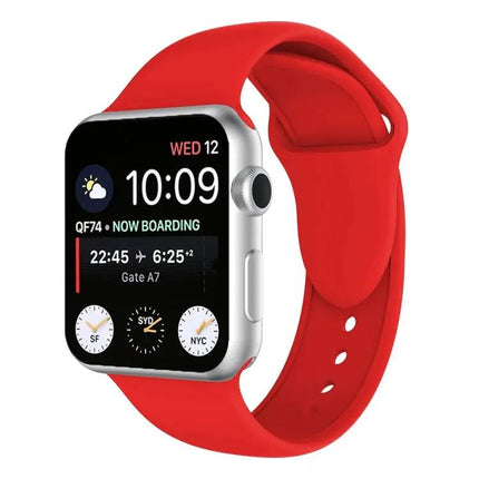 Silicone Double Rivet Band For Apple Watch 42mm 21mm