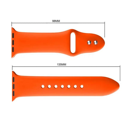 Silicone Watch Band With Double Rivets For Apple Watch 38mm