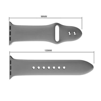 Silicone Watch Band With Double Rivets For Apple Watch 38mm
