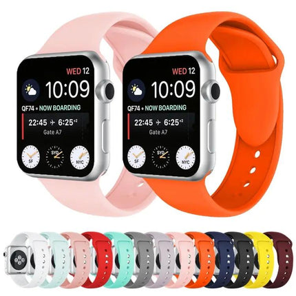 Silicone Watch Band With Double Rivets For Apple Watch 38mm