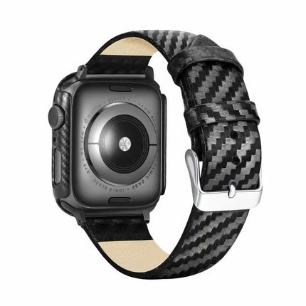 Genuine Leather Carbon Fiber Band Apple Watch 38/40/41/42mm